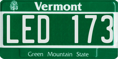 VT license plate LED173