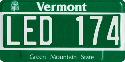 VT license plate LED174
