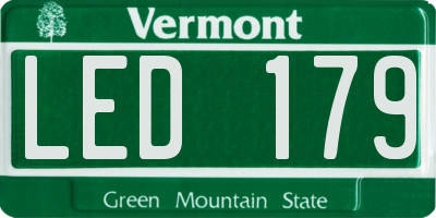 VT license plate LED179