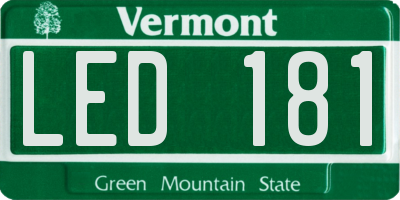 VT license plate LED181