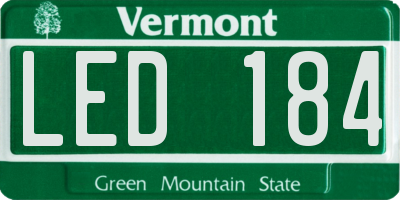 VT license plate LED184