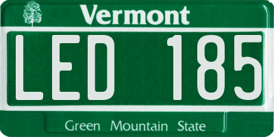 VT license plate LED185