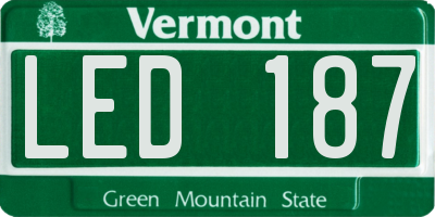 VT license plate LED187