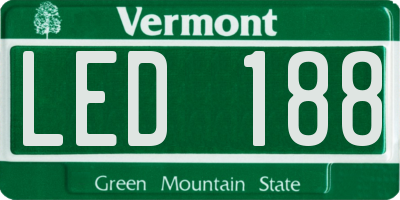 VT license plate LED188