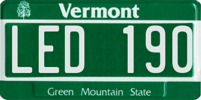 VT license plate LED190