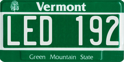 VT license plate LED192