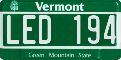 VT license plate LED194