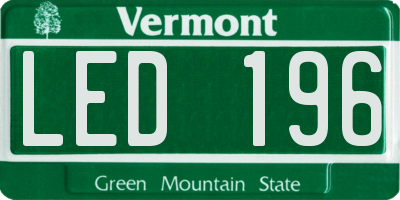VT license plate LED196