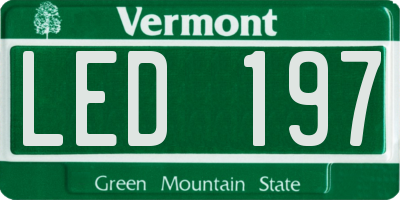 VT license plate LED197