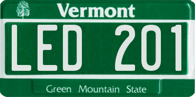 VT license plate LED201