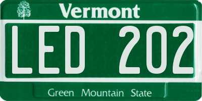 VT license plate LED202