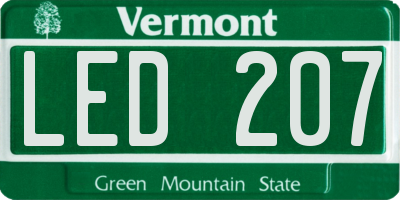 VT license plate LED207