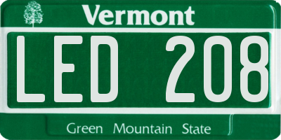 VT license plate LED208
