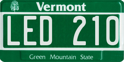VT license plate LED210