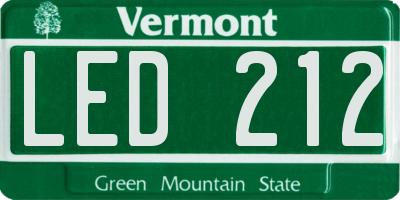 VT license plate LED212
