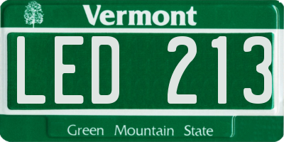 VT license plate LED213
