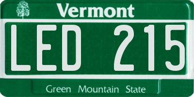 VT license plate LED215