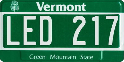 VT license plate LED217