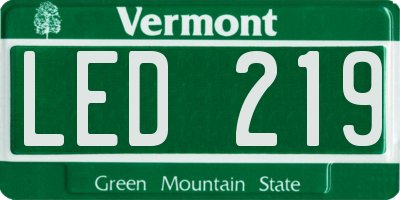 VT license plate LED219