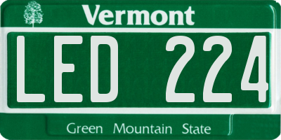 VT license plate LED224