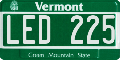 VT license plate LED225