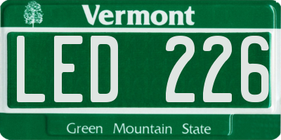 VT license plate LED226