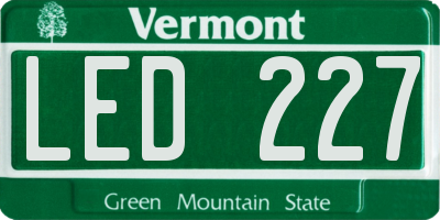 VT license plate LED227