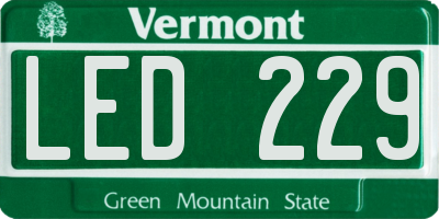VT license plate LED229