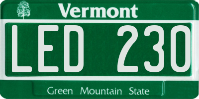 VT license plate LED230
