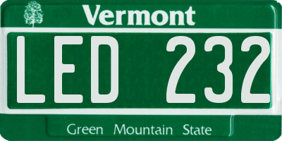 VT license plate LED232