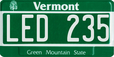 VT license plate LED235