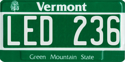 VT license plate LED236