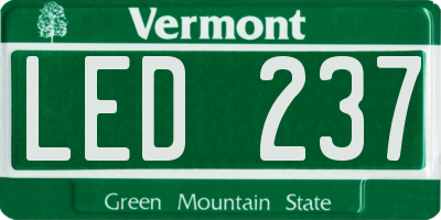 VT license plate LED237
