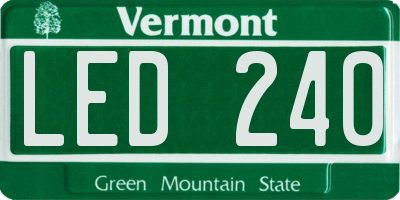 VT license plate LED240