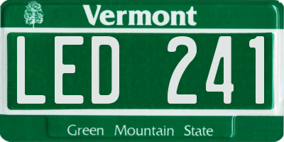VT license plate LED241