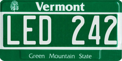 VT license plate LED242