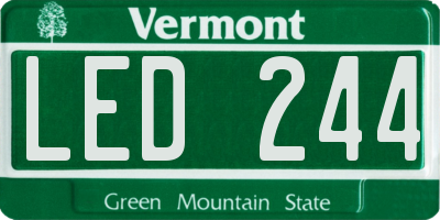 VT license plate LED244