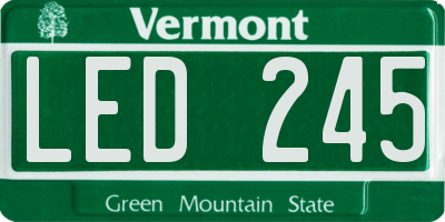 VT license plate LED245