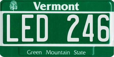 VT license plate LED246