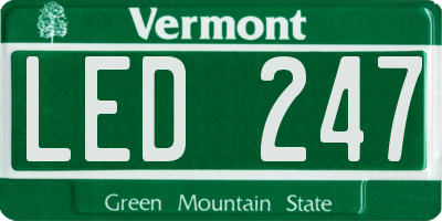 VT license plate LED247