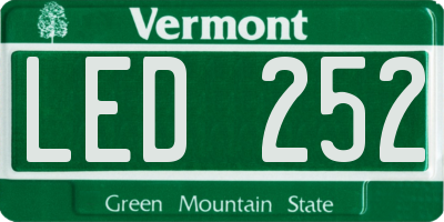 VT license plate LED252