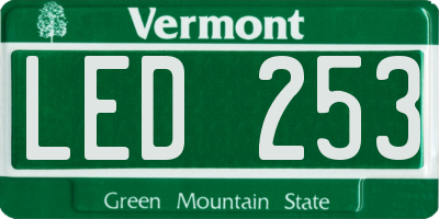 VT license plate LED253