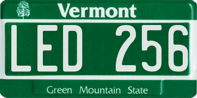 VT license plate LED256