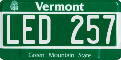 VT license plate LED257