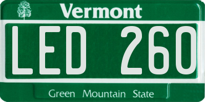 VT license plate LED260