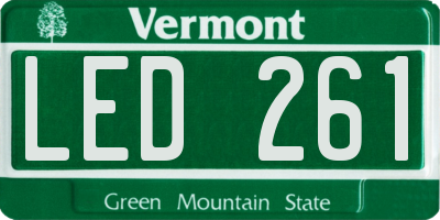 VT license plate LED261