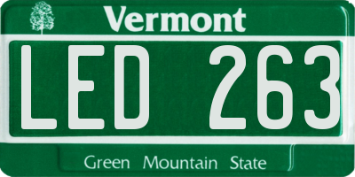 VT license plate LED263