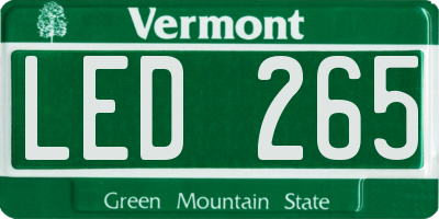 VT license plate LED265