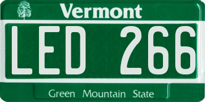 VT license plate LED266