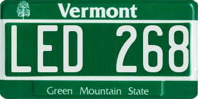 VT license plate LED268
